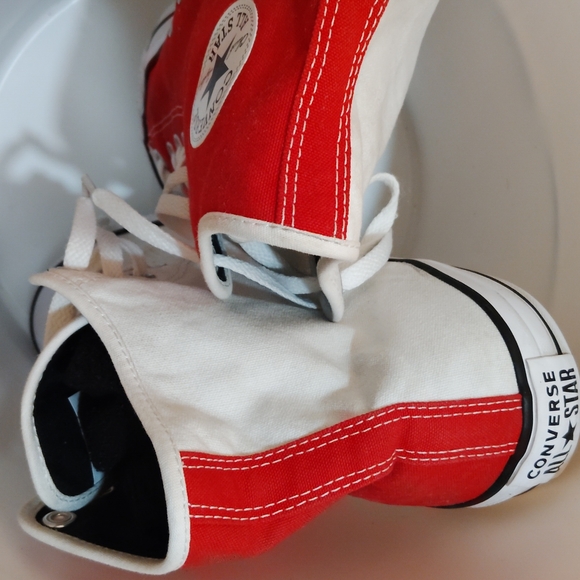 Converse Kids' Classic High-Top Sneakers - Red and White - Picture 4 of 8